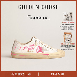                                                                                 Golden Goose【设计师创作款】Golden Goose女鞋V-Star 星星运动休闲脏脏鞋 粉色 36码230mm