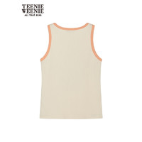 Teenie Weenie小熊2024年夏季新款坑条背心内搭外穿时髦休闲女上衣