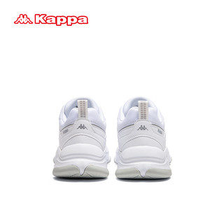卡帕（Kappa）运动老爹鞋子男鞋2024厚底增高小白鞋 01CJ漂白 42