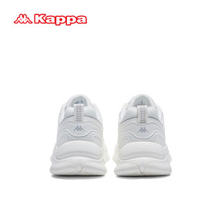卡帕（Kappa）运动老爹鞋子女鞋2024厚底增高小白鞋 02CJ白色 37