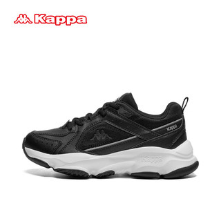 卡帕（Kappa）黑色运动老爹鞋子男鞋厚底增高鞋 01CJ黑色 42