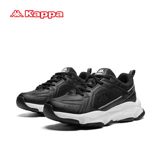 卡帕（Kappa）黑色运动老爹鞋子男鞋厚底增高鞋 01CJ黑色 41