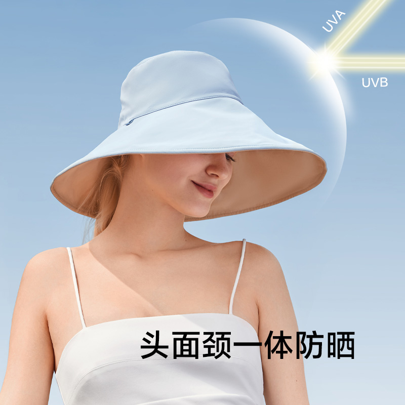 防晒帽户外运动透气空顶帽防紫外线UPF50+太阳帽