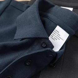 300g重磅纯棉男短袖POLO衫新款休闲商务半袖上衣品质通勤男装 黑色 S 95-115斤