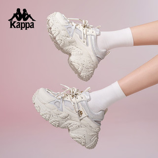 KAPPA卡帕女鞋复古老爹鞋子女2024夏季现款透气网面鞋女轻便休闲运动鞋