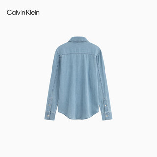 Calvin KleinJeans24春夏女士经典ck复古纯棉牛仔衬衫40WK840 N85-牛仔浅蓝 XS