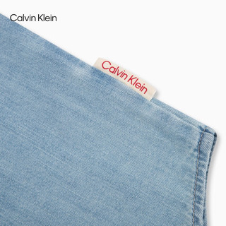 Calvin KleinJeans24春夏女士经典ck复古纯棉牛仔衬衫40WK840 N85-牛仔浅蓝 S