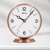 SEIKO 精工 日本精工时钟金属实木钟表时尚简约台钟个性卧室办公室客厅小座钟