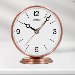 SEIKO 精工 日本精工時鐘金屬實木鐘表時尚簡約臺鐘個性臥室辦公室客廳小座鐘