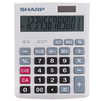 SHARP 夏普 CH-M12 WH 12位财务办公商务计算器 桌面小号台式小号办公计算器 财务商务适用