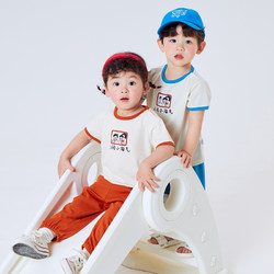 mini balabala 迷你巴拉巴拉 儿童运动套装夏季婴儿男女童宝宝吸湿速干休闲套装