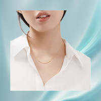 Tiffany&Co. TIFFANY&Co）笑脸微笑项链18K玫瑰金女士项链送女友送老婆送礼同款圣诞节 小号 黄金色