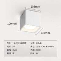 雷士照明雷士照明射灯方形明装筒灯家用斗胆灯无主灯明装双头格栅射灯预 白9W暖白光-单头格栅筒灯Ra98