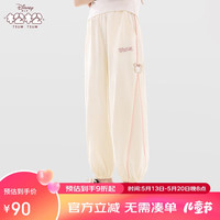 迪士尼儿童裤子女童夏季薄款灯笼裤小孩休闲裤童装 Z241127米白 140cm 