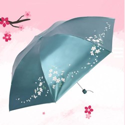 Paradise 天堂傘 太陽傘防曬防紫外線降溫遮光黑膠三折傘輕巧晴雨兩用遮陽傘雨傘