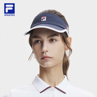 FILA 斐乐款空顶帽2024夏季网球运动帽遮阳帽鸭舌帽子 RD宝蓝-NV XS
