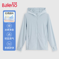 Baleno 班尼路 潮流百搭连帽防晒衣外套防晒衣女 088B淡幻蓝 XL