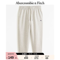 Abercrombie & Fitch 男装 美式复古街头潮流小麋鹿直筒保暖抓绒运动裤卫裤