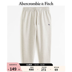 Abercrombie & Fitch 男装 美式复古街头潮流小麋鹿直筒保暖抓绒运动裤卫裤