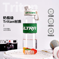 DODGE 道奇 塑料杯Tritan男女健身运动水杯子学生户外便携随手杯雪球白870ml