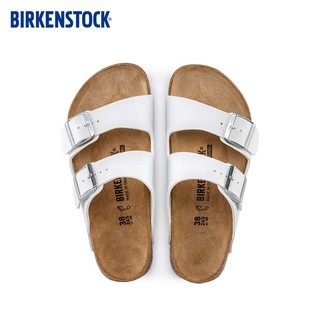 BIRKENSTOCK勃肯拖鞋平跟休闲时尚凉鞋拖鞋Arizona系列 白色窄版1018221 38