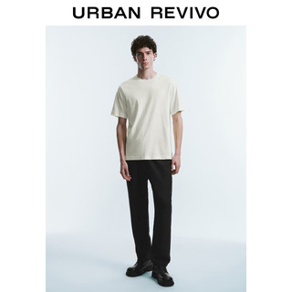 URBAN REVIVO 男装时尚休闲纯色百搭棉质短袖T恤UMU440030