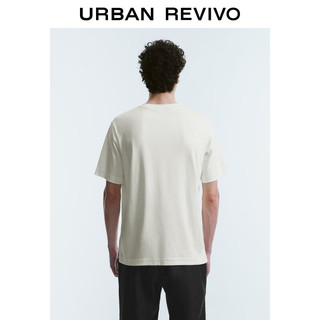 URBAN REVIVO 男装时尚休闲纯色百搭棉质短袖T恤UMU440030