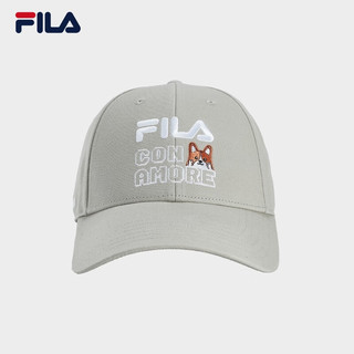 FILA 斐乐款棒球帽2024夏时尚休闲帽子运动帽遮阳帽 沙漠卡其-DK XS