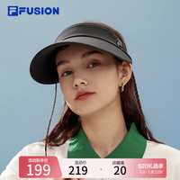 FILA FUSION斐乐潮牌女帽空顶帽2024夏时尚休闲遮阳帽运动帽子 深黑-BK XS