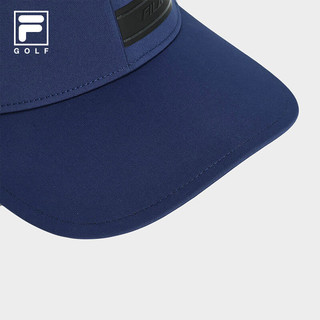 FILA 斐乐男帽棒球帽2024夏季高尔夫运动帽遮阳帽鸭舌帽 深午夜蓝-DB XS