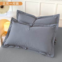 南极人（NanJiren）防汗防口水枕套一对装防头油纯棉全棉枕头套枕芯保护套隔脏内胆套 正灰【一对装】 防口水隔汗