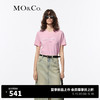 MO&Co.2024夏新品赛博印花套色脏染棉质短袖圆领T恤MBD2TEET07