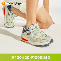 moodytiger儿童运动鞋24年夏季男女童网面透气轻便户外跑步鞋 海沫绿 36码