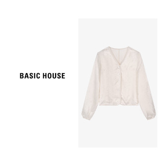 Basic House/百家好小香风气质长袖轻奢短款时尚衬衫-B0624H5W322