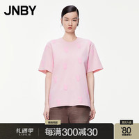 JNBY江南布衣【商场同款】24夏新款T恤纯棉汗布宽松休闲圆领卡通印花5O4113780