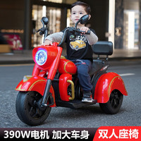MUNBOT 明允 儿童电动车  充电童车 脚踩油门-红色（皮座+超大电瓶）