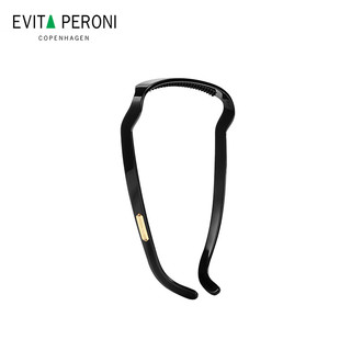 依慧达（Evita Peroni ）方形墨镜发箍欧美时尚发卡纯色洗脸压发头箍甜酷风 经典黑