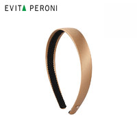 依慧达（Evita Peroni ）真丝发箍百搭压发头箍宽边简约发卡女防滑  卡其棕