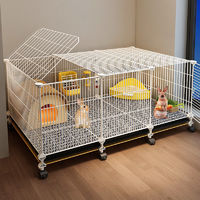加密兔笼子家用室内超大号加粗加固带二层平台荷兰猪豚鼠侏儒兔笼