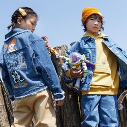 MooMoo 莫莫 美特斯邦威旗下Moomoo童裝男童玩具總動員印花牛仔童趣卡通外套