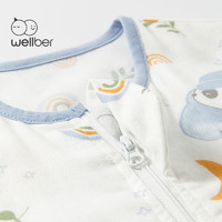 Wellber 威尔贝鲁 竹棉纱布双层睡袋85cm(建议身高90-100cm)