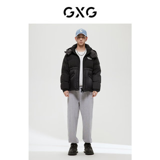 GXG男装费尔岛系列黑色羽绒服2022年冬季 黑色 175/L