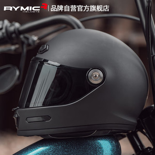 睿觅（RYMIC）摩托车复古头盔全盔3C认证男女机车骑行头盔四季通用V80XXL
