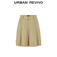 URBAN REVIVO 女士简约百搭利落通勤宽松西装短裤 UWG640057