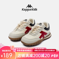 Kappa Kids背靠背24年春季儿童潮流百搭休闲运动鞋拍大一码童鞋 006黑/红皮拍大一码 40码