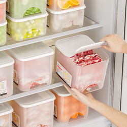 卡维瑞 收纳盒冰箱冻肉速冻冷冻盒食品密封保鲜储物盒分装盒蔬菜用 12*12*8