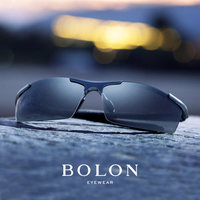 BOLON 暴龍 旗艦店官網偏光太陽鏡男方形半框潮流墨鏡開車專用眼鏡BL2282