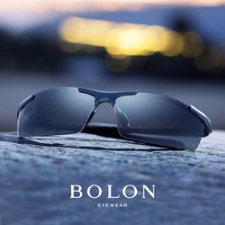 BOLON 暴龙 旗舰店官网偏光太阳镜男方形半框潮流墨镜开车专用眼镜BL2282