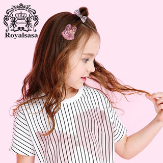 Royal sasa皇家莎莎儿童发饰套装宝宝发夹礼盒装头饰品发卡子儿童粉色系PI