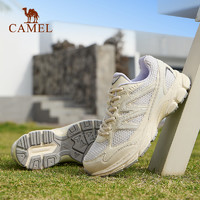 CAMEL 骆驼 追寻运动鞋女款慢跑鞋夏季网面透气女鞋银灰色复古老爹鞋